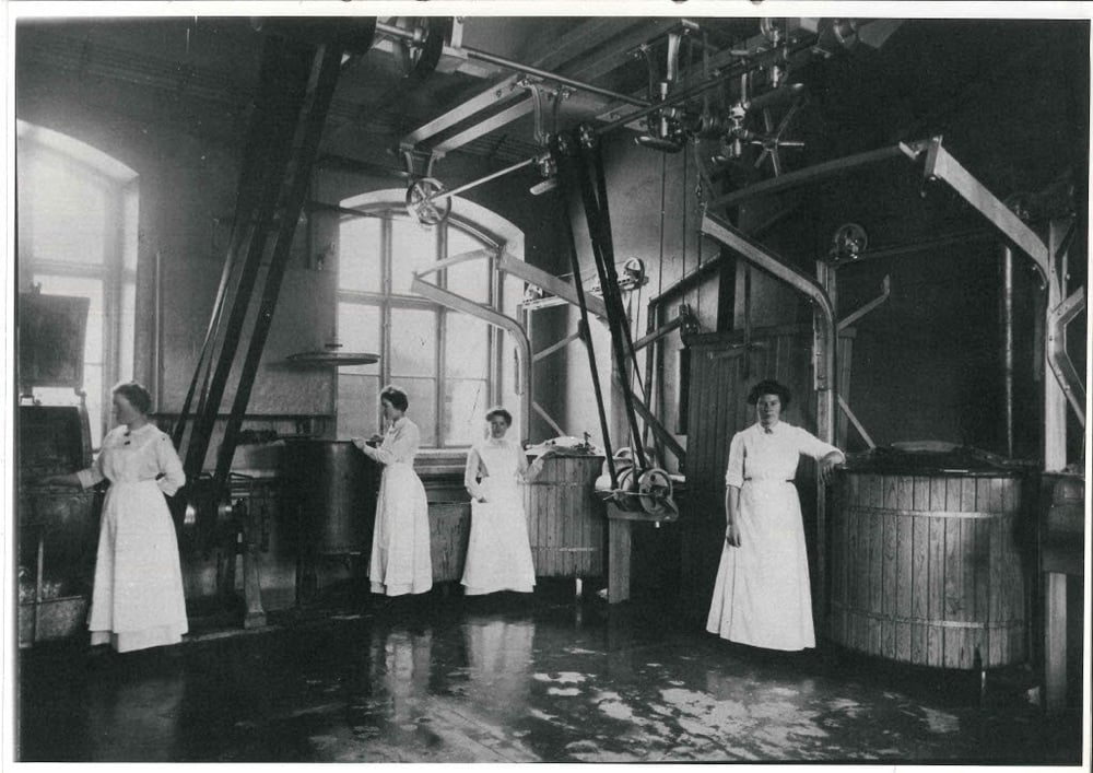 Fotografi från Gävle sjukhus, 1913. 