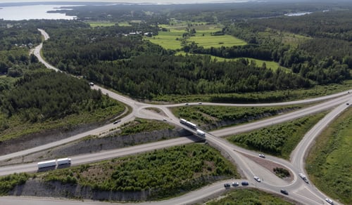 Korsning i Hudiksvall.