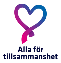 Ett hj&auml;rta med ett band i mitten.